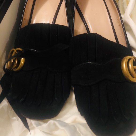 Shoes - The suede mid-heel pump